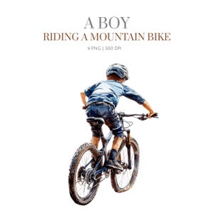 Clipart de menino de mountain bike, clipart de MTB, DirtBike, clipart de mountain bike, menino andando de mountain bike, clipart de MTB, clipart de bicicleta, BoyMTB