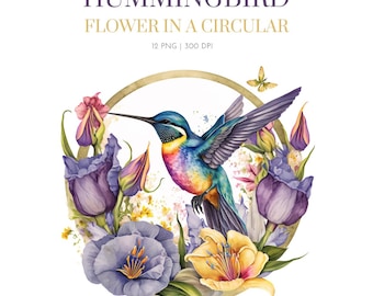 Aquarel kolibries kleurrijke bloem clipart, aquarel kolibries afbeeldingen clipart, kolibrie bloemen png, kolibrie bloemen png