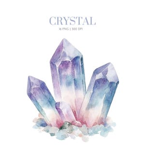 Crystals clipart,Crystal PNG illustrations,Watercolor Crystal PNG clipart,Watercolor crystal elements, Crystal clipart,Crystal illustrations