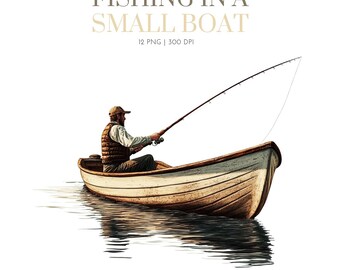 Clipart di uomo che pesca, paesaggio di pesca in barca, clipart di attività di pesca, clipart di barca da pesca, immagini clipart di pesca, clipart di pesca