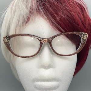 Steam Punk magnetic Glasses topper Frames for Interchangeable glasses tops.