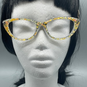 Candy Corn confetti magnetic Glasses topper Frames for Interchangeable glasses tops.