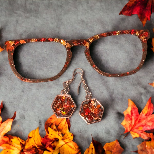 Fall leaves magnetic Glasses topper Frames for Interchangeable glasses tops.