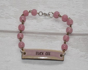 Pulsera Sweary, pulsera con cuentas, pulsera de barra