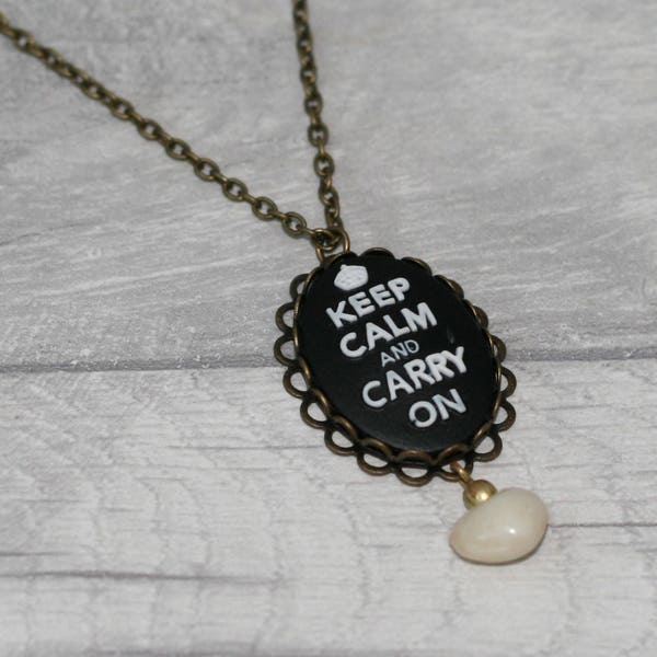 Keep Calm and Carry On Necklace