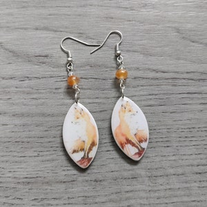 Fox Statement Earrings, Animal Jewelry