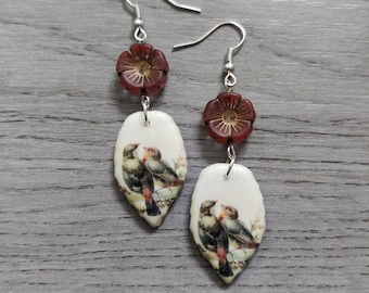 Bird Statement Earrings, Animal Jewelry