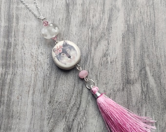 Collar de declaración de lobo, colgante de lobo, bosque, collar de animales