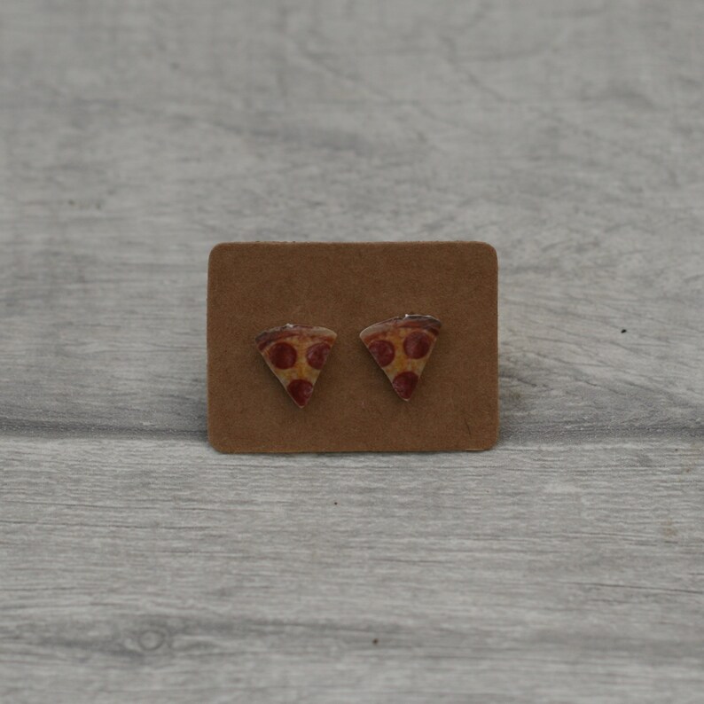 Cute Earrings Food Jewelry Pizza Slice Earrings Teeny Tiny Earrings