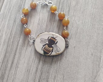 Honey Bee Bracelet, Bee Bar Bracelet