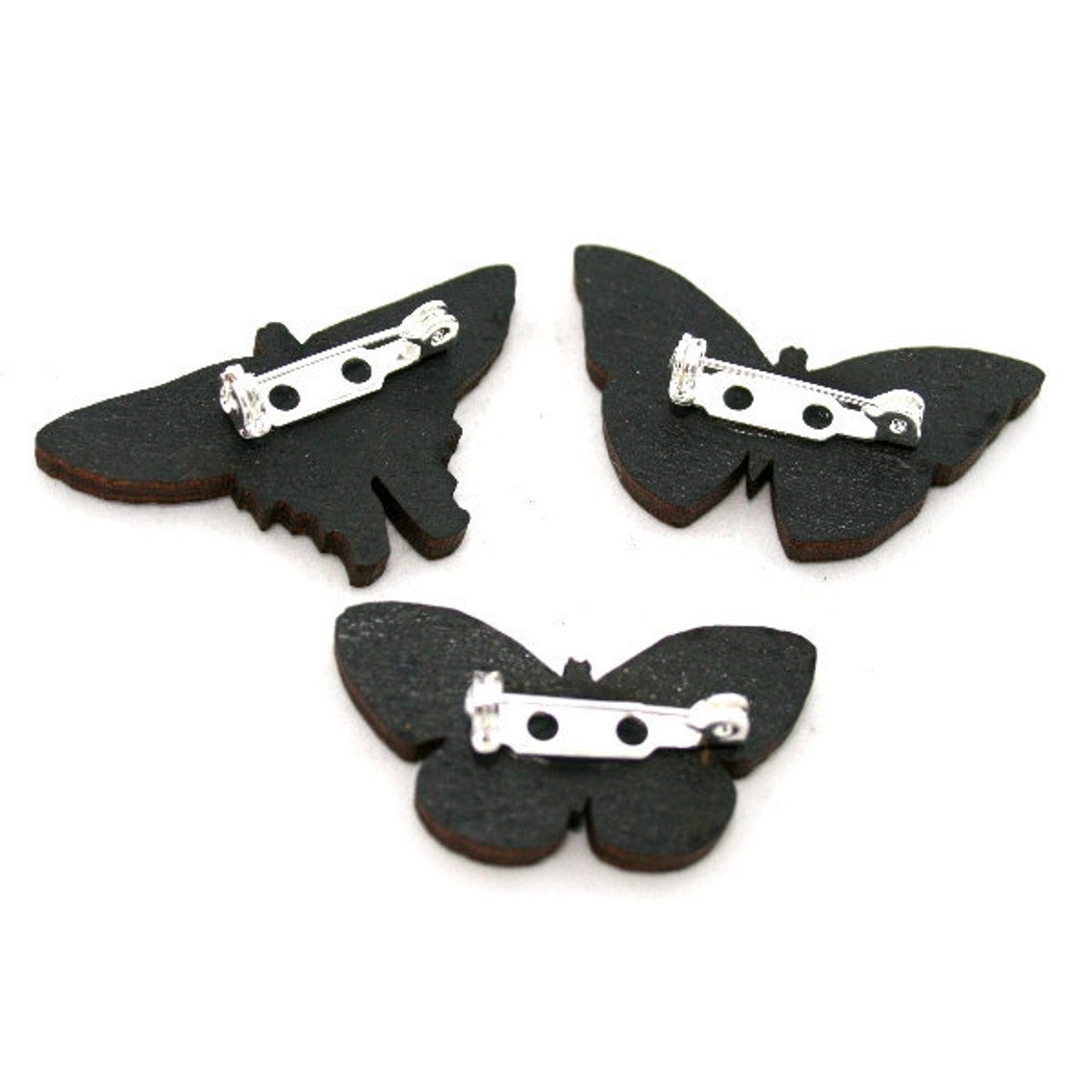 Blue Butterfly Brooch Wooden Butterfly Accessory Butterfly Etsy