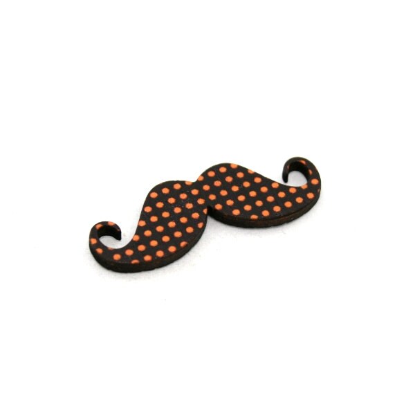 Moustache Brooch, Polka Dot Pin, Movember Facial Hair Accessory, Father's Day Gift