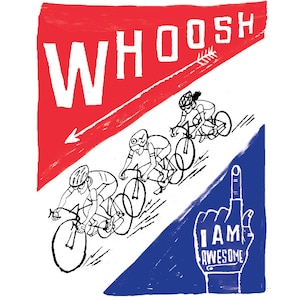 7/25 Whoosh Awesome Cycling / Team GB / Tour De France / Kraftwerk tribute / Giclee signed & numbered by chris watson
