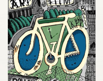 6 /50 Urban Bike Culture - Giclee signed and numbered by chris watson 27 x 32.5 cm
