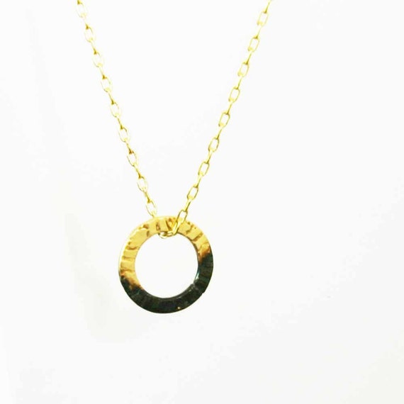 Collar con anillos y círculo patrón-gráfico-moderno-Gold