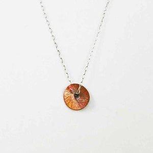 Tiny Copper Disk Necklace Tiny Circle Necklace Everyday Necklace Dainty Necklace Tiny Necklace Modern Necklace Simple Necklace image 2