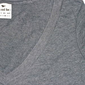 Wisconsin Home T-Shirt Charcoal Women's Deep V Neck Love Wisconsin Badger Pride Print Shirt image 7