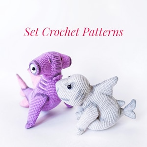 Crochet Shark Amigurumi Patterns: Hammerhead & Baby Shark (PDF in English)