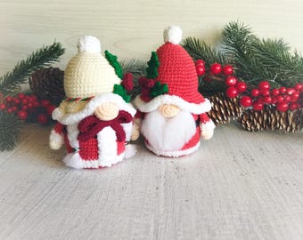 Crochet Christmas Gnomes Pattern: Santa & Mrs.Claus Amigurumi (PDF in English)
