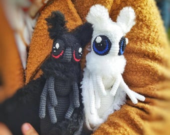 Moth Amigurumi Crochet Pattern: Mothman & Luna Moth (PDF in English)