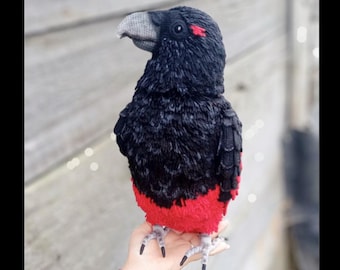 Eagle Parrot Crochet Pattern: Bird Dracula Amigurumi (PDF in English)