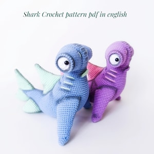 Hammerhead Shark Crochet Pattern: Amigurumi Toy (PDF in English)