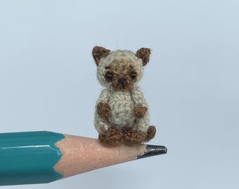 Amigurumi Micro Kitten (1.5 cm / 0.6 inch) – Crochet Pattern PDF in English