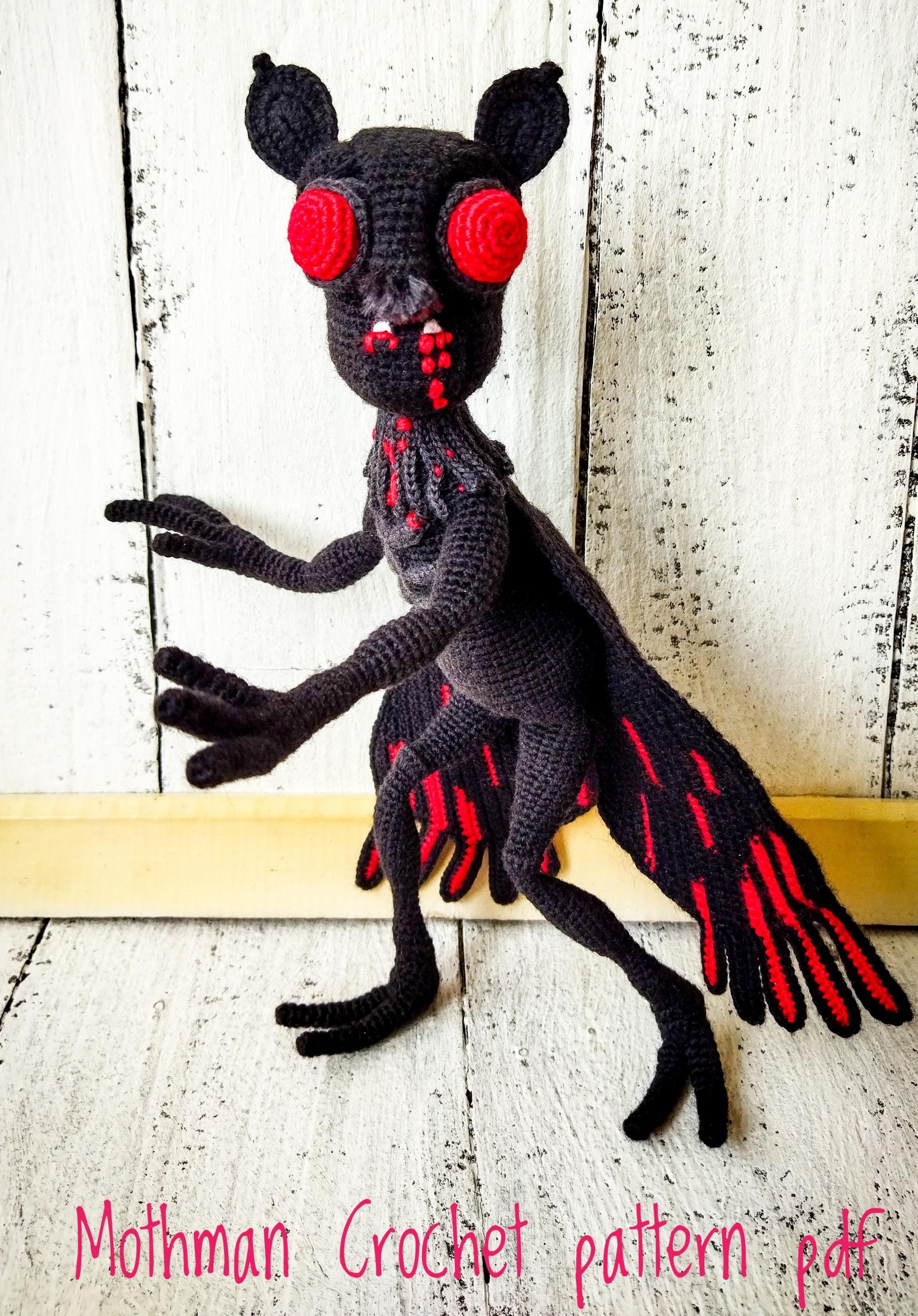 30 Mothman Crochet Patterns for Cute, Creepy, and Display-Worthy Makes 19 Amigurumi Cryptid Monster Mothman