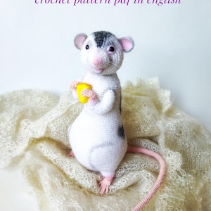 Patrón de Rata Amigurumi de Crochet: Peluche (PDF en inglés)