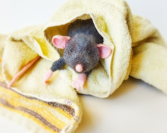 Crochet Rat Pattern: Realistic Amigurumi Toy (PDF in English)