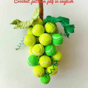Crochet Tennis Ball Grape Bunch Pattern (PDF in English)