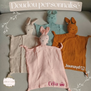 Personalized comforter - Personalized plush toy - First name comforter