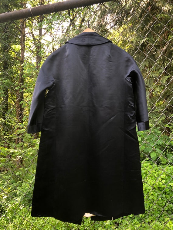 Black Satin Opera Coat - image 2