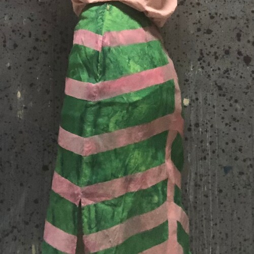 Hand Painted J. Crew shops silk skirt