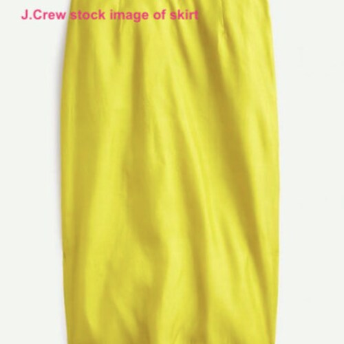Hand Painted J. Crew shops silk skirt
