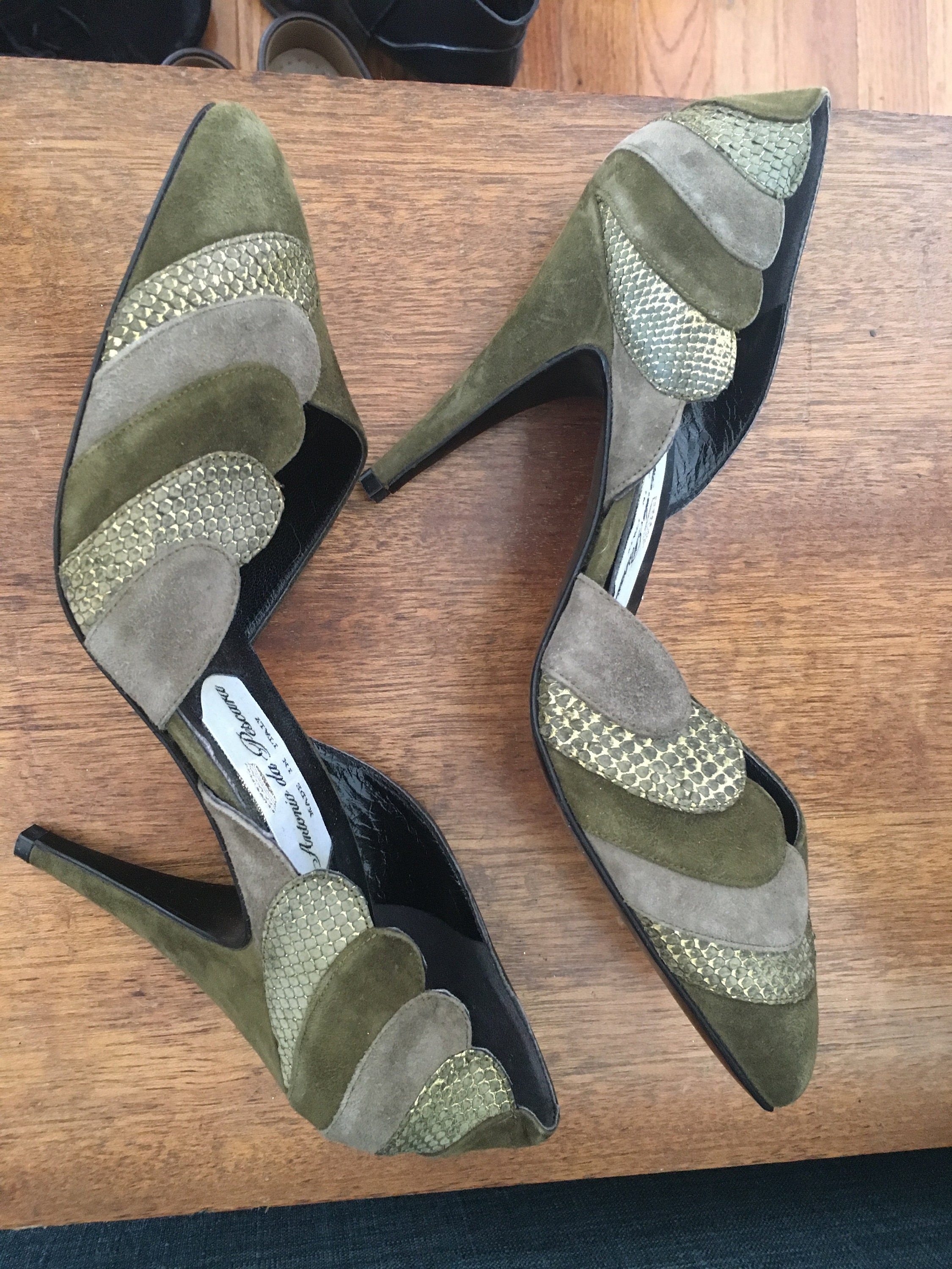 olive green stilettos