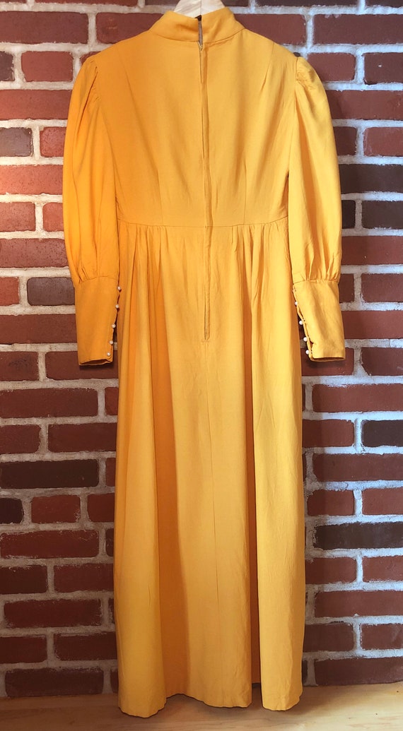 Yellow Crepe Dress - image 2