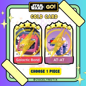 Mogo 5 Star Golden Blitz Sticker - Galactic Bond Set 18 or AT-AT Set 20 - Choose 1 Piece