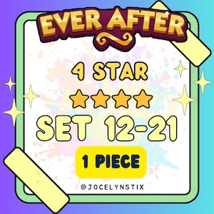 Mogo 4 Star Stickers 1 Piece Complete Set 12 to 21 - Ever After