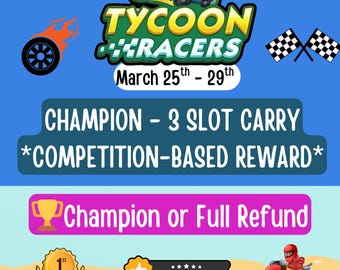 Mogo Tycoon Racers Carry (25 maart 2026): kampioen of volledige restitutie | Op competitie gebaseerde beloning
