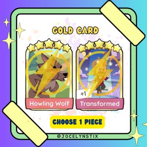 Mogo 5 Star Golden Blitz Sticker - Howling Wolf or Transformed - Choose 1 Piece