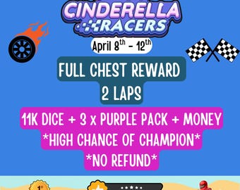 Mogo Tycoon Assepoester Racers Carry 2 Race (8 april 2026) - beloning hoge borst | Geen restitutie