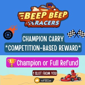 Mogo Tycoon Beep Beep Racers Carry (19th August 2026) - Get Champion or Full Refund | Competition-Based Reward