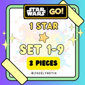 Mogo 1-sterrenstickers 3-delige complete set 1 tot 9 - Star Wars