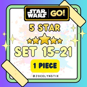 Mogo 5 Stern Aufkleber 1 Stück Komplettset 15 bis 21 - Star Wars