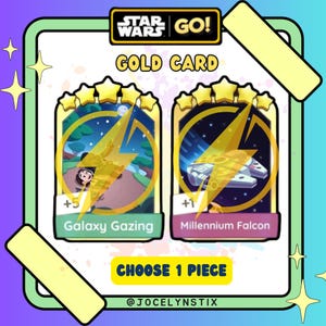 Mogo 5 Star Golden Blitz Sticker - Galaxy Gazing Set 19 OR Millennium Falcon Set 20 - Choose 1 Piece
