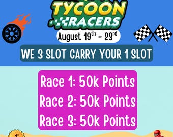 Mogo Tycoon Racers Carry (19th August 2026) - Total 150k Points