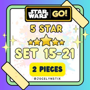 Adesivos Mogo 5 Estrelas Conjunto Completo de 2 Peças 15 a 21 - Star Wars