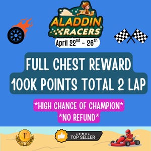 Mogo Tycoon Aladdin Racers Carry (22nd April 2026) - Full Chest Reward | No Refund