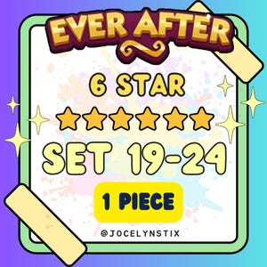Mogo 6 Star Stickers 1 Piece Complete Set 19 to 24 - Ever After